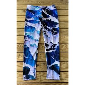 NEW Vapor 95 Marbled Leggings Size XL Women’s Pink Blue Tie Dye